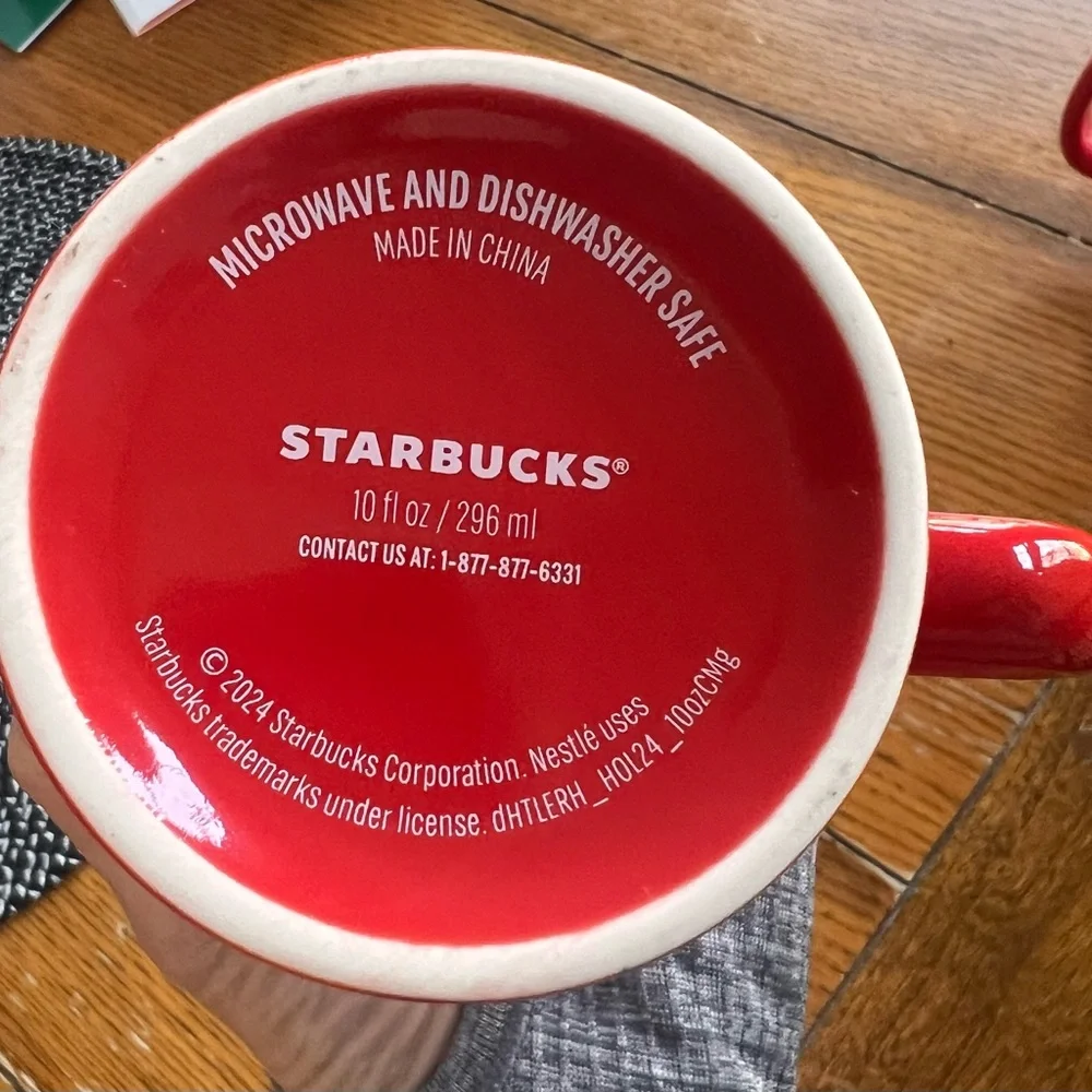 Starbucks Red Ceramic Mugs Holiday  - Pair - Picture 5 of 6